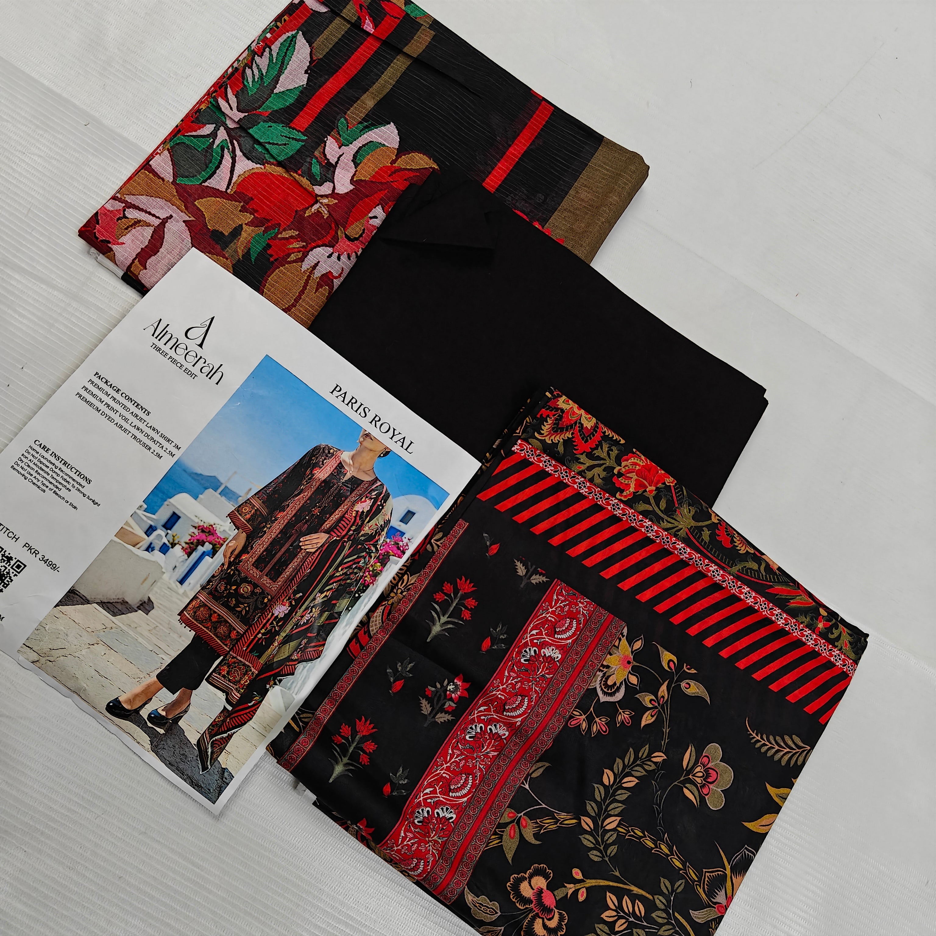 Almeerah Printed Lawn 3PC Memon Clothes